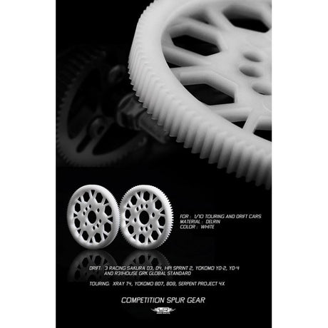 Yeah Racing Competition Delrin Spur Gear 64P 117T For 1/10 On Road Touring Drift