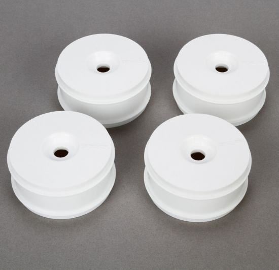 TLR 1/8 Buggy Dish Wheel, White (4): 8IGHT Buggy 3.0