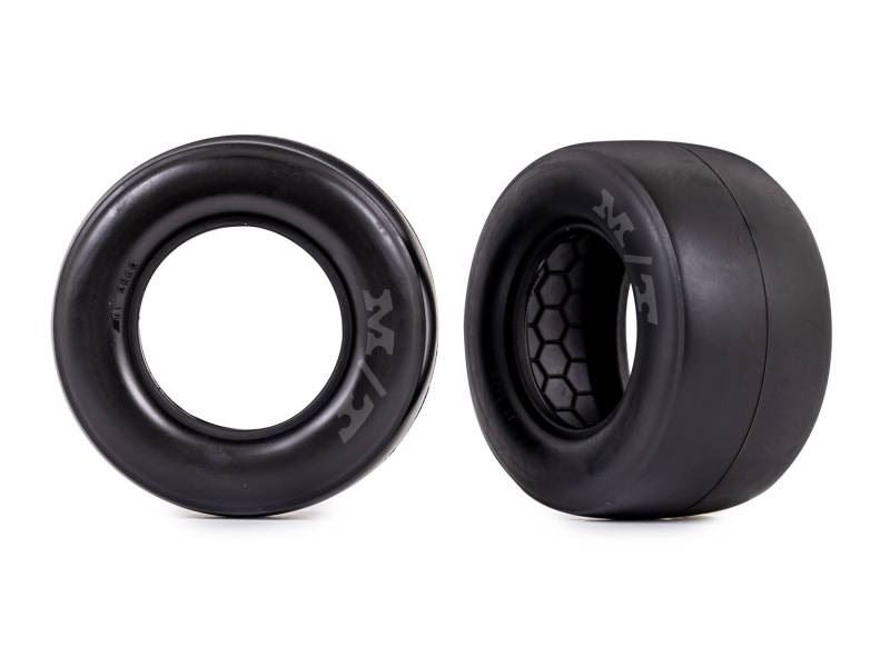 Traxxas Rear Drag Tyres (Smoke) (2)