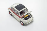 Kyosho 1:18 Fiat Nuova 500 Sport Light Gray/Red Line