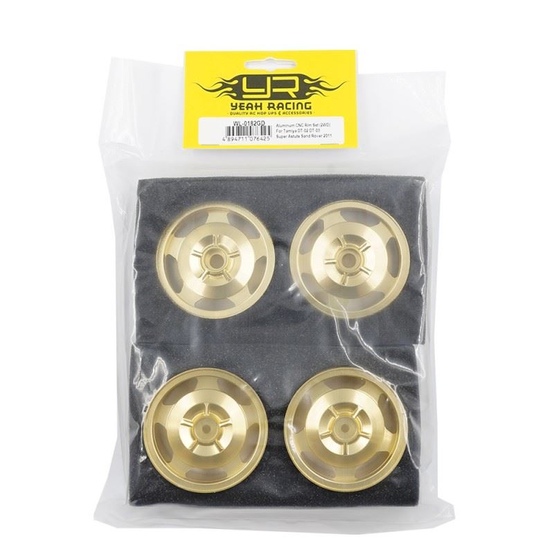 Yeah Racing Aluminum Cnc Rim Set (2Wd) For Tamiya Dt-02 Dt-03 Super Astute Sand Rover 2011