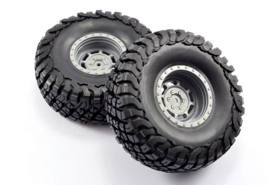 FASTRAX 1:10 CRAWLER GRANITE 2.2 SCALE WHEEL &#248;140MM TYRE (GREY)