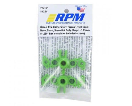RPM AXLE CARRIERS FOR TRAXXAS 1/16 MINI E-REVO/SLASH GREEN