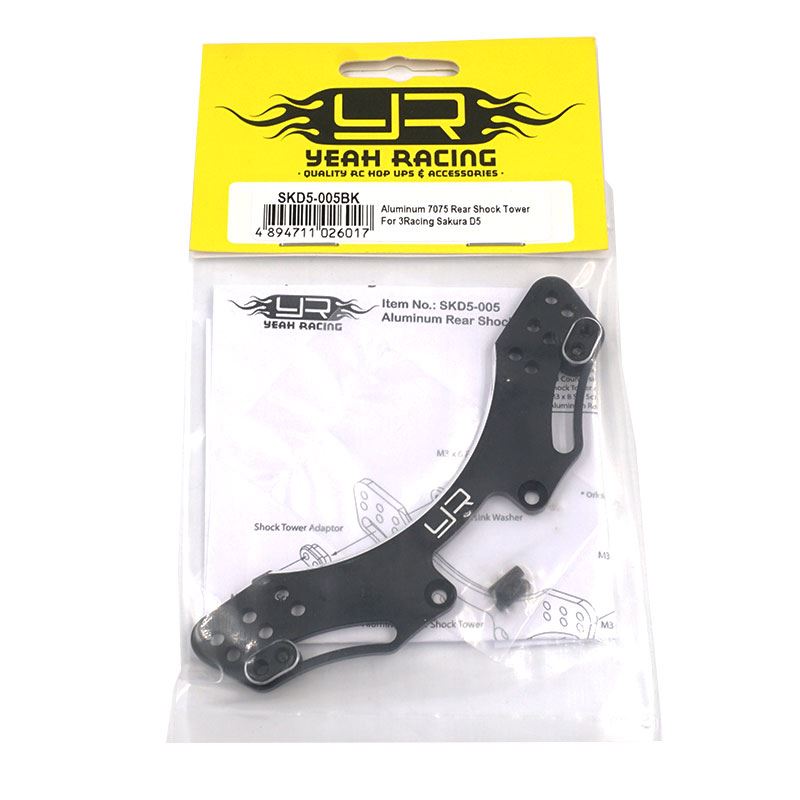 Yeah Racing Aluminum 7075 Rear Shock Tower For 3Racing Sakura D5