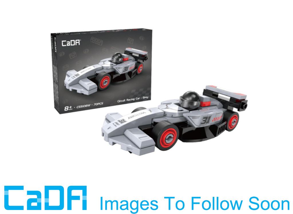Cada Mini Grey Circuit Racing Car - 70 Pcs