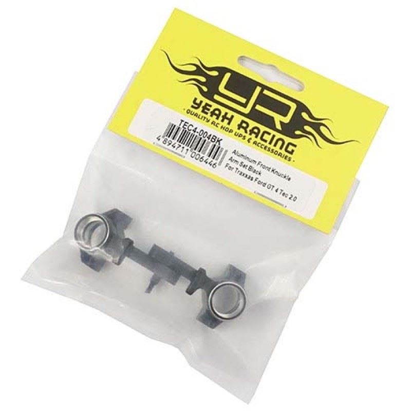Yeah Racing Aluminum Front Knuckle Arm Set Black For Traxxas Ford GT 4 Tec 2.0