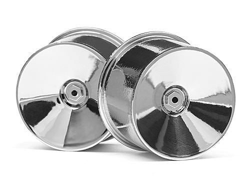 HPI Q32 Dish Wheel Set (Chrome/22X14/4Pcs)