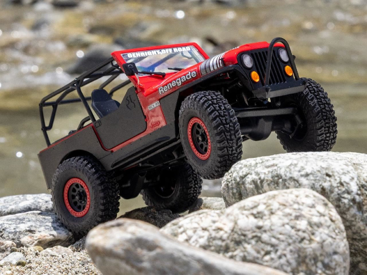 Axial 1/30 Scx30 Jeep Cj-7 Genright 4X4 Rtr, Red