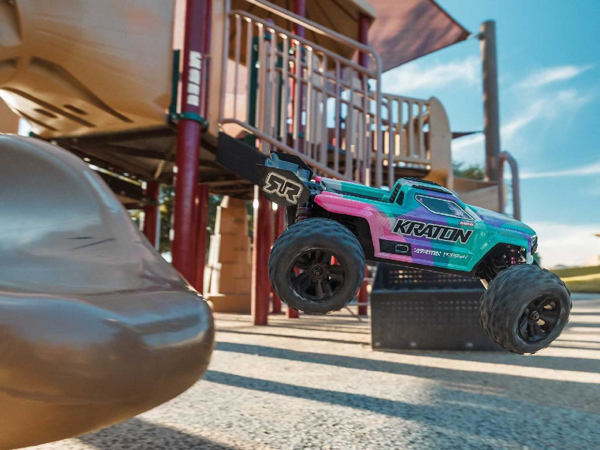 Arrma 1/16 Mini Kraton 3S Dsc 4X4 Rtr With Batt/Charg, Teal/Pink