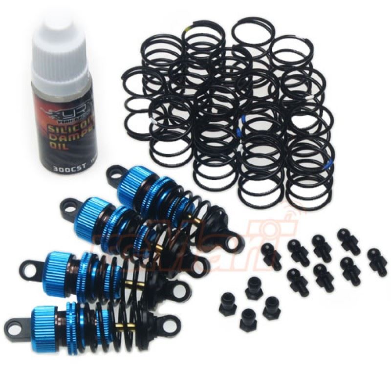Yeah Racing Shock-Gear 50mm Damper Set for 1/10 RC Touring M-Chassis Car Blue