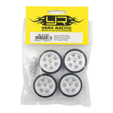 Yeah Racing Aluminum CNC 6 Spoke Beadlock Rims Set Silver For Traxxas TRX-4M