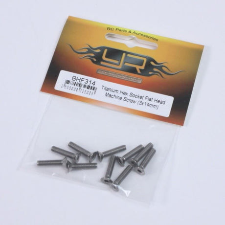 Yeah Racing Titanium Hex Socket Flat Head Screws M3 x 14mm 10pcs