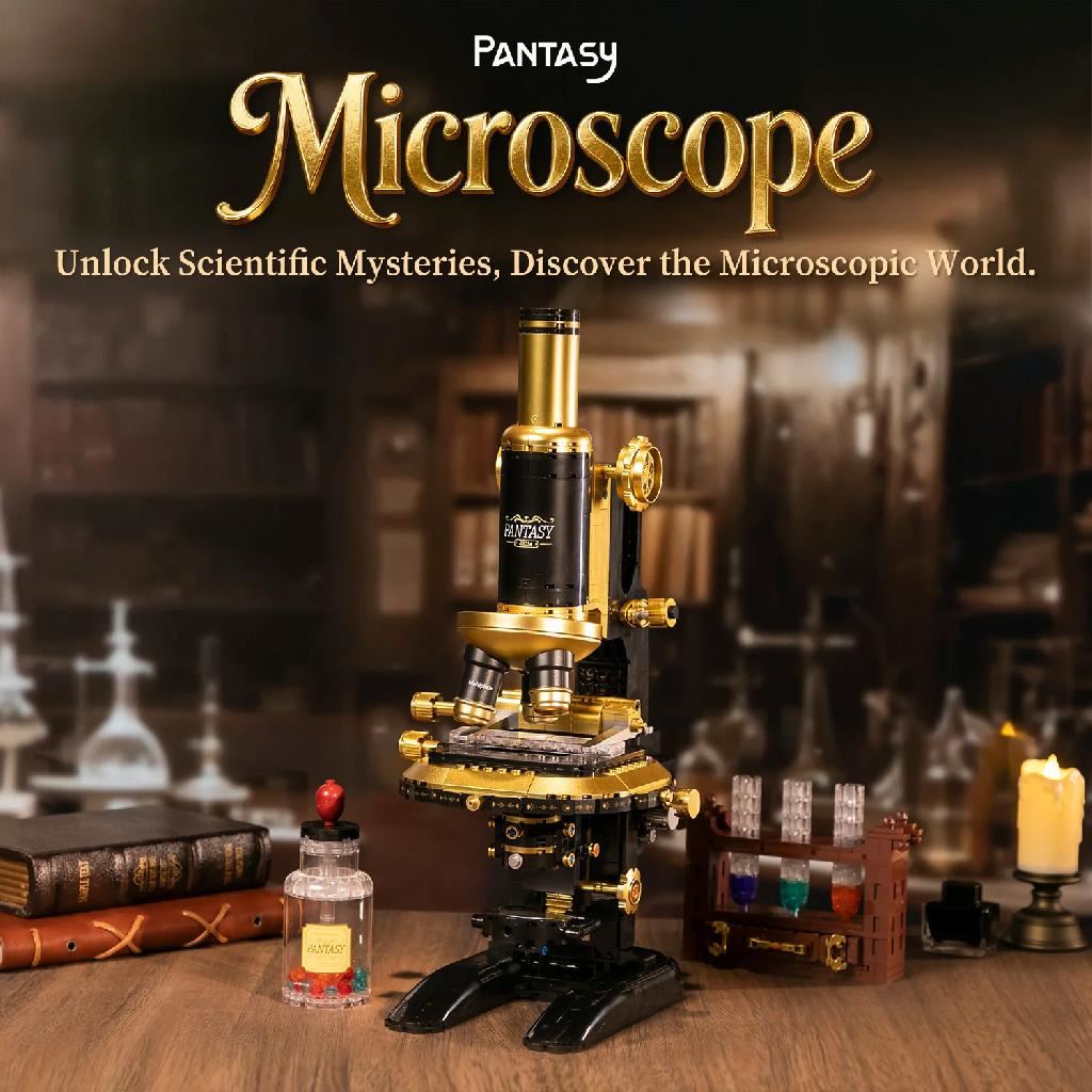 Pantasy Retro Microscope With Accessories Set - 1107 Pcs