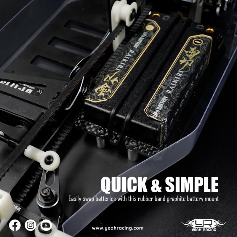 Yeah Racing Aluminum & Carbon Essential Conversion Kit Black For Yokomo 870C Super Dog Fighter Yz10 2023