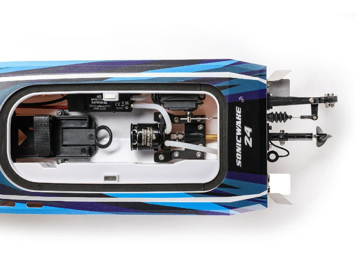 Proboat Sonicwake 24In Self-Righting Brushless Deep-V Rtr, Blue