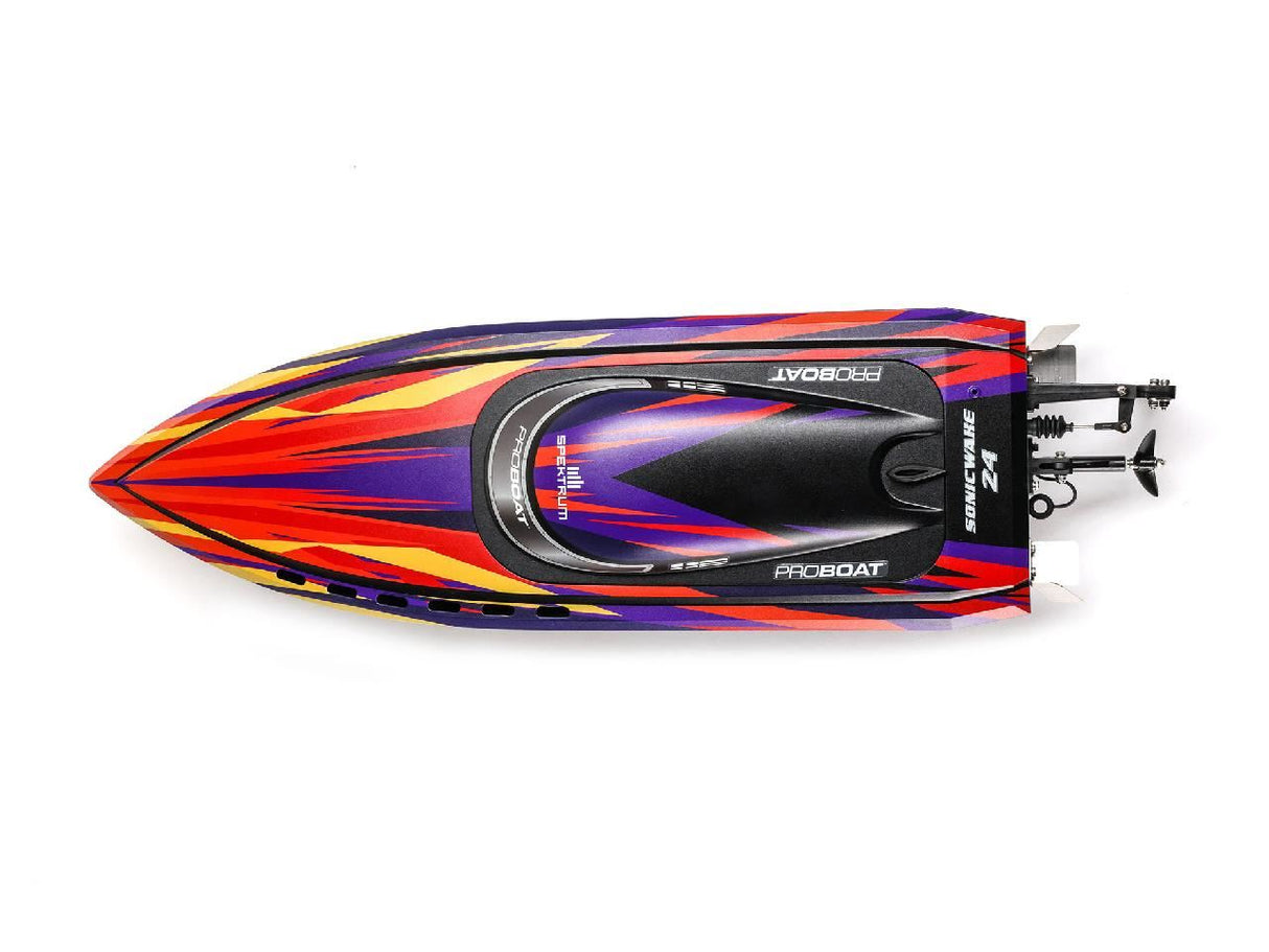 Proboat Sonicwake 24In Self-Righting Brushless Deep-V Rtr, Red