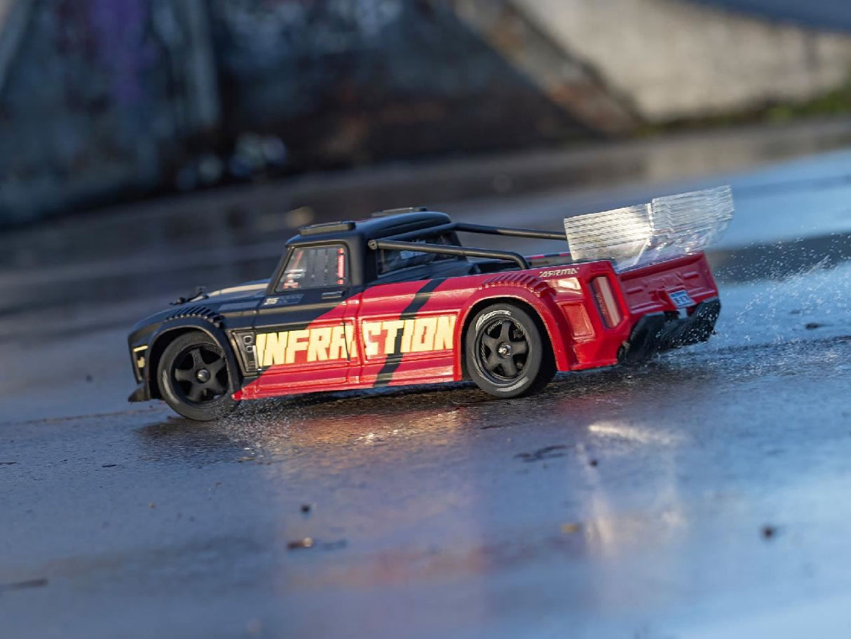 Arrma 1/8 Infraction 223S Dsc 4X4 Rtr Street Bash, Red/Black
