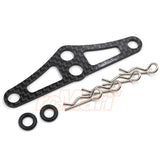 Yeah Racing Carbon Front Bodypost Stiffener Set For TA07 TB04 TRF419