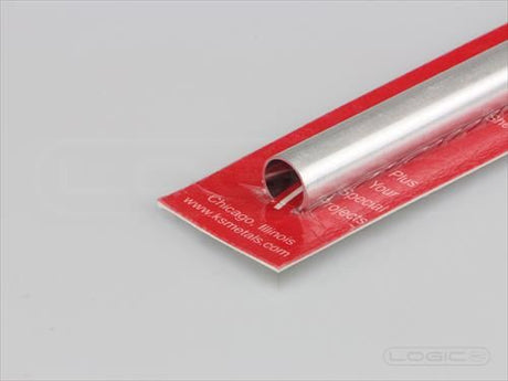 KS 300mm Round Aluminium Tube 10mm OD (Pk1) .45mm Wall