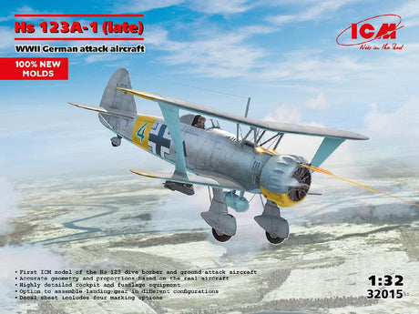 Icm Hs 123A-1 (Late), Wwii German Attack Aircraft