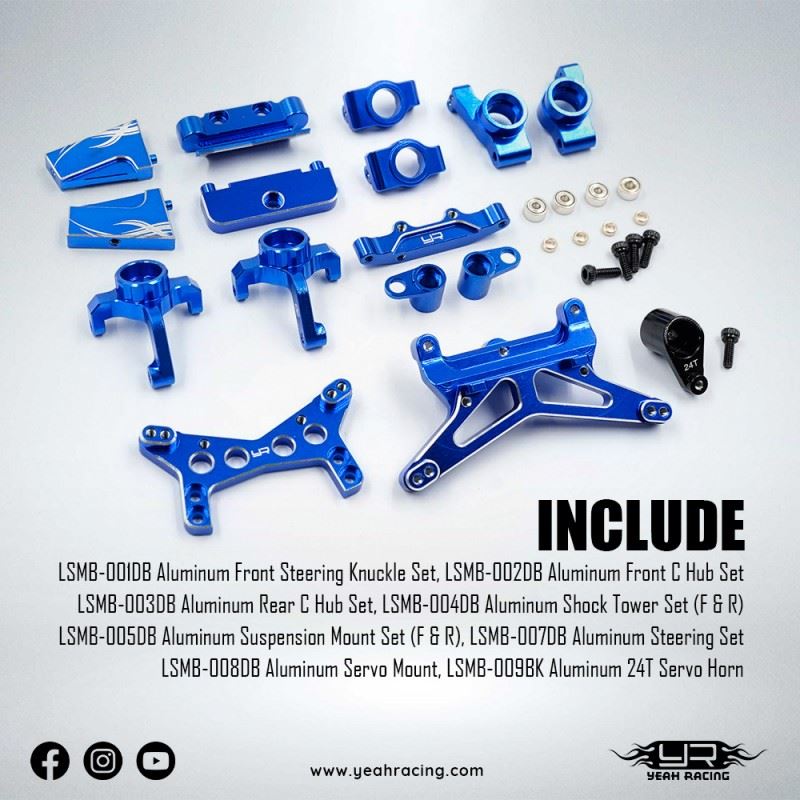 Yeah Racing Aluminum Essential Conversion Kit For Losi 1/24 Micro-B 2Wd Buggy / 1/28 Micro-T Truck
