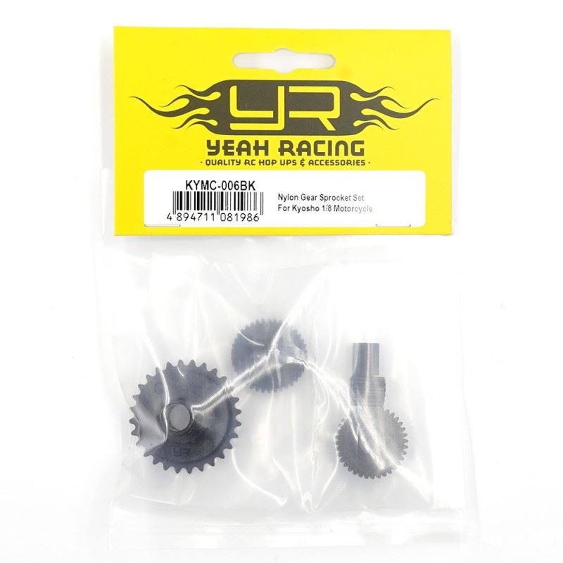 Yeah Racing Nylon Fiber Gear Sprocket Set For Kyosho 1/8 Motorcycle