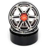 Yeah Racing 2.2 Aluminum CNC 6 Spoke Beadlock Wheel w/Wheel Hub 2pcs Black