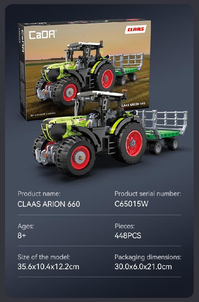 Cada Claas Arion 660 Farm Tractor - 448 Pcs
