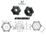 METHOD 6x40/12.5MM OFFSET 24MM ALUMINIUM HEX ADAPTOR-XMAXX/XRT(PR)