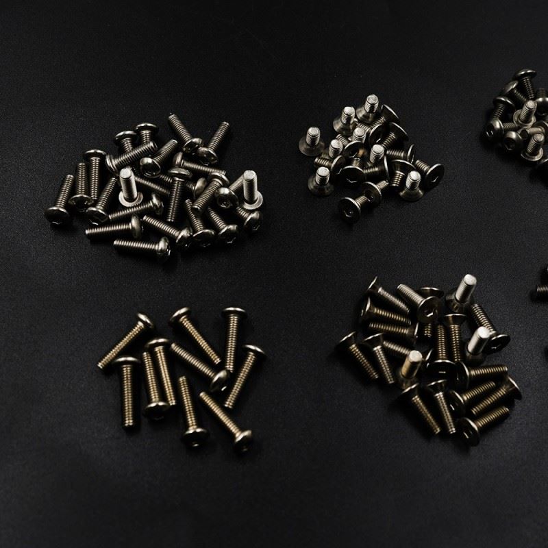 Yeah Racing Titanium Hex Socket Machine Screw Set (150Pcs) W/Mini Box