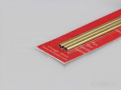 KS 300mm Thin Wall Brass Tube 3mm OD (Pk3) .225mm Wall