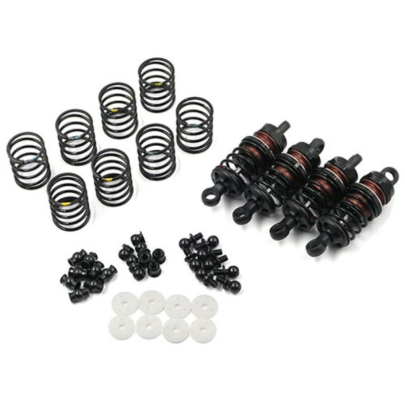 Yeah Racing Aluminum Big Bore Go 50mm Damper Set 4pcs for 1/10 RC Touring Car Black