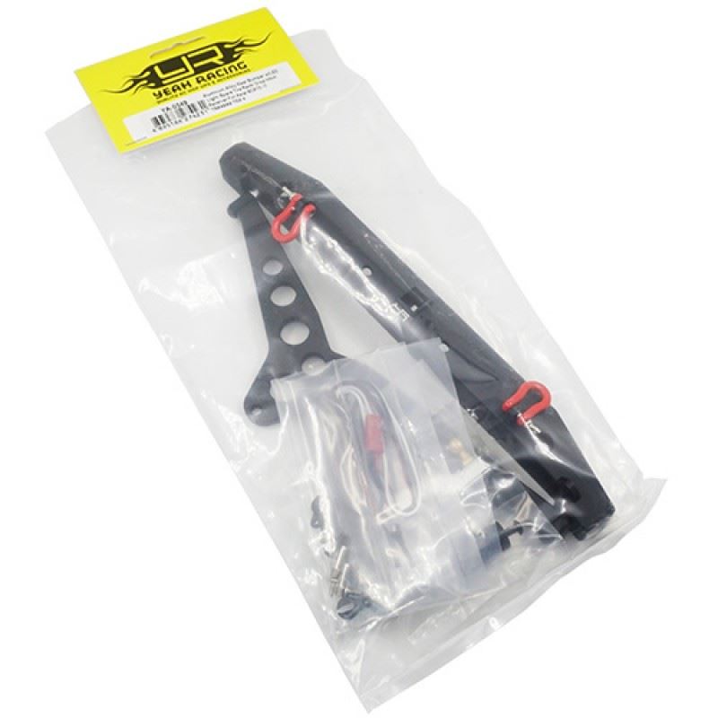 Yeah Racing Alu Alloy Rear Bumper w/LED Light Spare Tire Mount For SCX10 II TRAXXAS TRX-4 'G6 Certified'