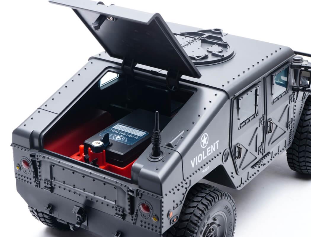 E-Zee Rc 1/16 4Wd Rc Hummer Military Truck - Black