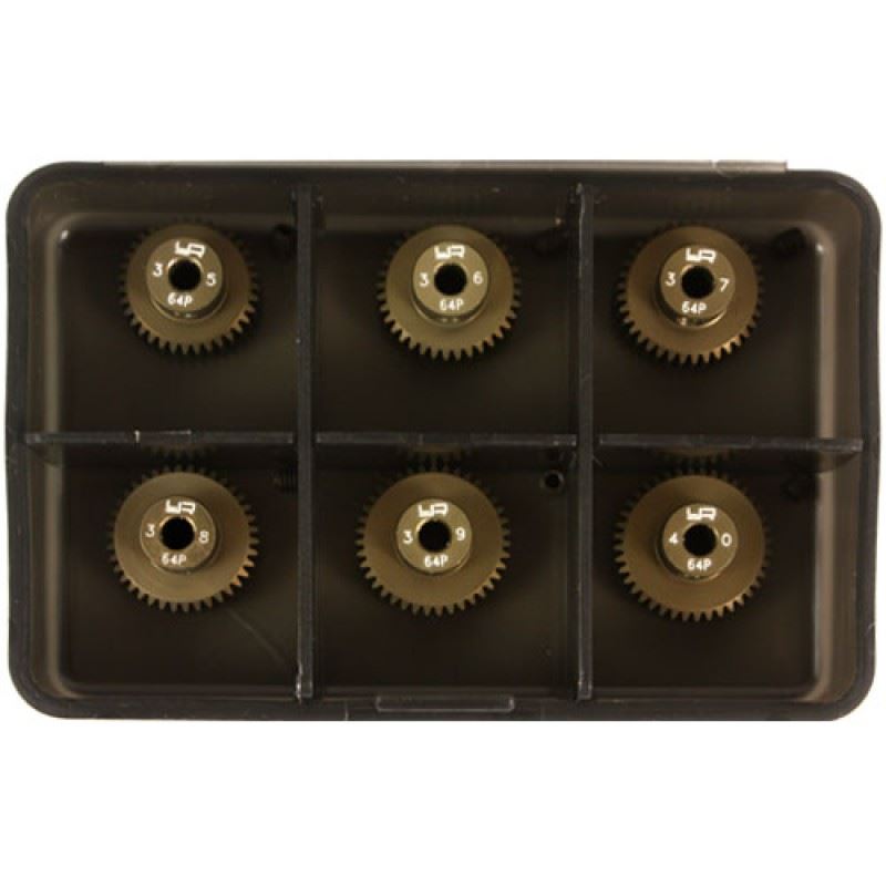 Yeah Racing Pinion Gear Super Hard Combo set (64P 35T-40T 6pcs)