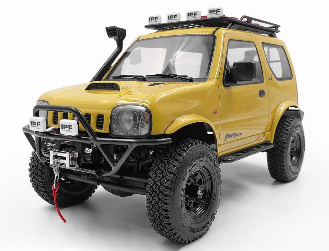 RC4WD STEEL TUBE FRONT BUMPER W/IPF LIGHTS FOR MST 1/10 CMX W/ JIMNY J3 BODY