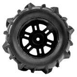 Pro-Line 1/16 Dumont F/R Mt Tires Black Split Six (2): Arrma Mini Kra