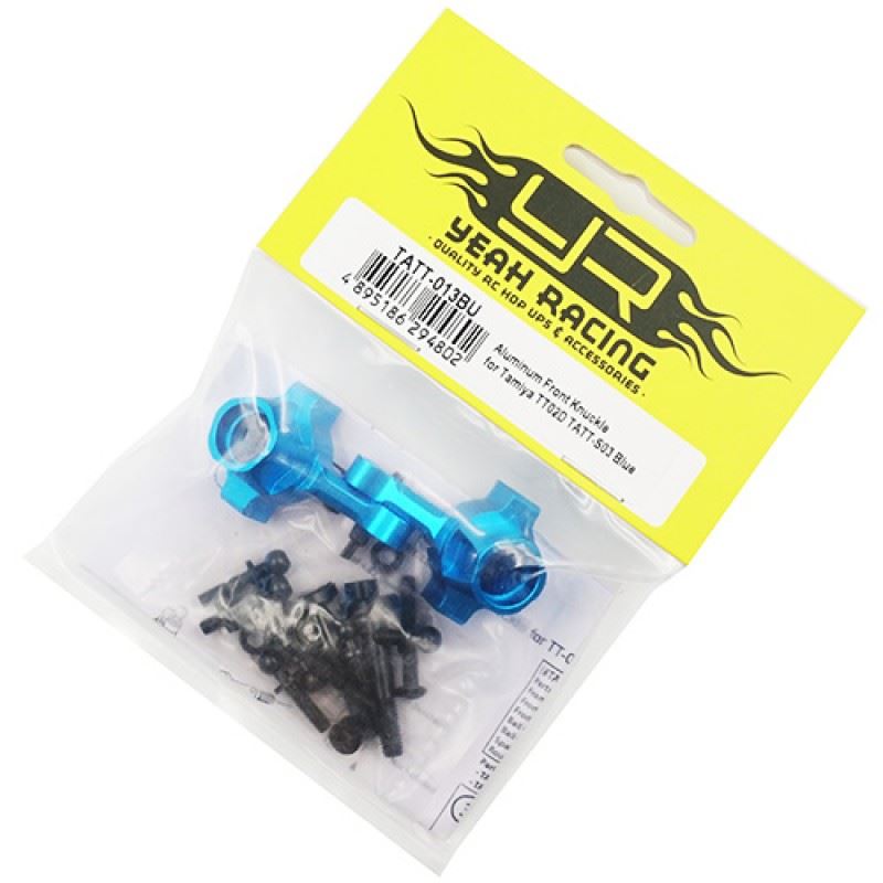 Yeah Racing Aluminum Front Knuckle for TATT-S03 (Tamiya TT02 RWD) Blue