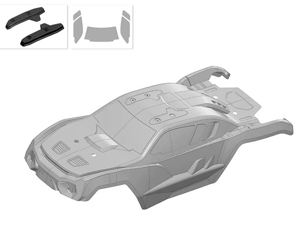 Corally Polycarbonate Body Kagama 4 Clear Cut 1 Pc