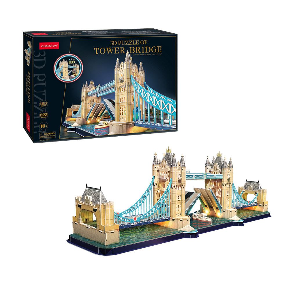 Cubicfun Tower Bridge With Led Lighting (222 Pieces)