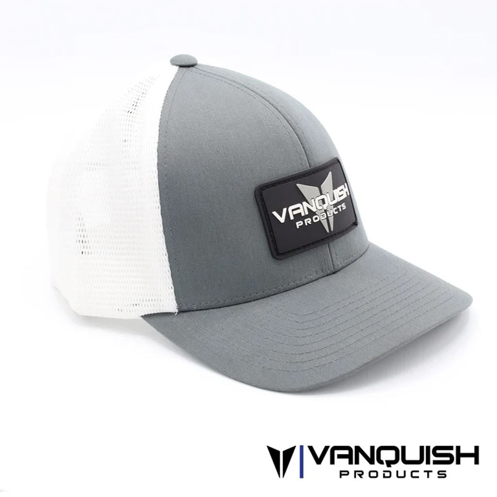 Vanquish Trucker Flex Fit Hat - Gray / White Mesh