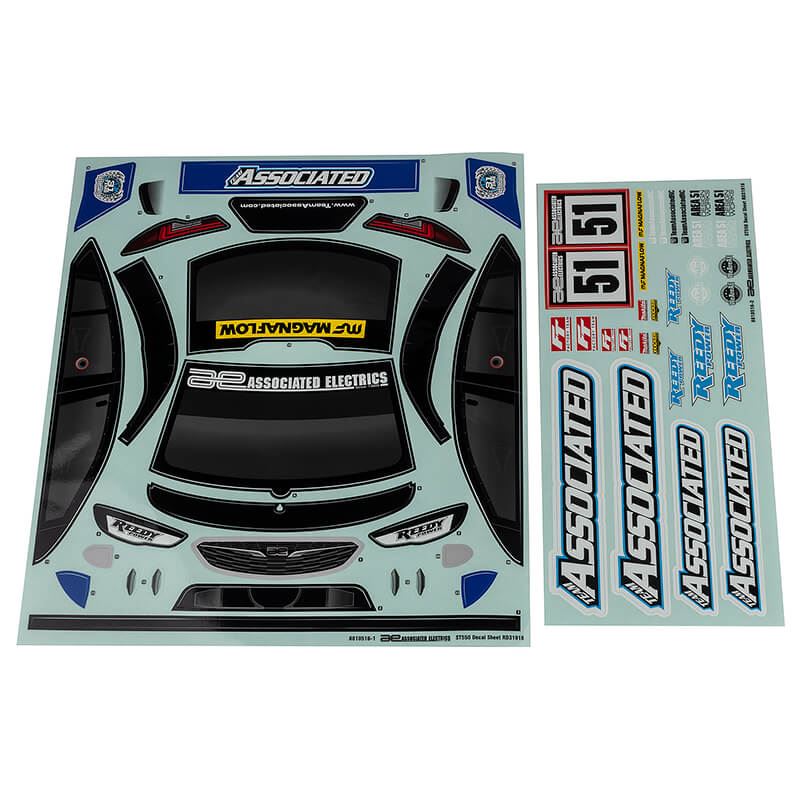 TEAM ASSOCIATED APEX 2 SPORT ST550 DECAL SHEET
