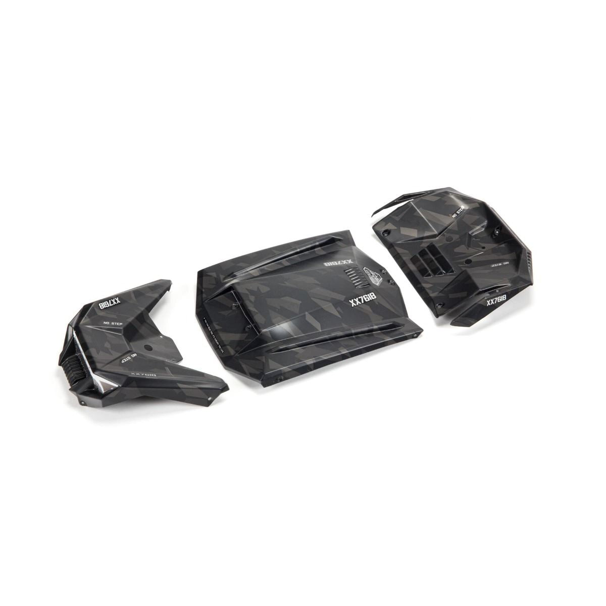 Arrma Exterior Body Panels Painted, Black Camo: FIRETEAM