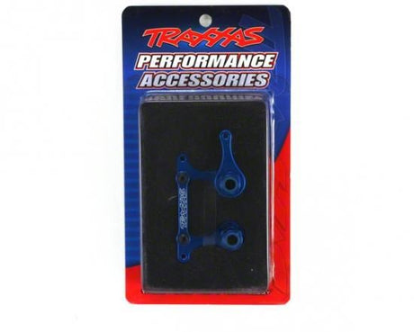 TRAXXAS Steering bellcranks, drag link (blue-anodised T6 aluminium)/