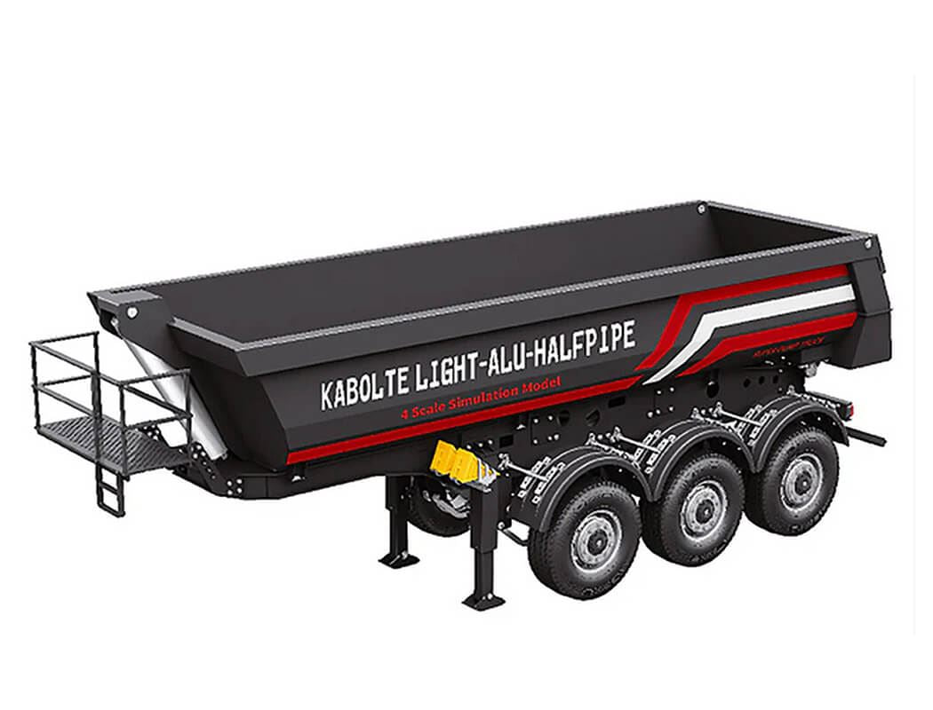 Huina Scania K770S Kabolite 3X Axle Metal Trailer - Black