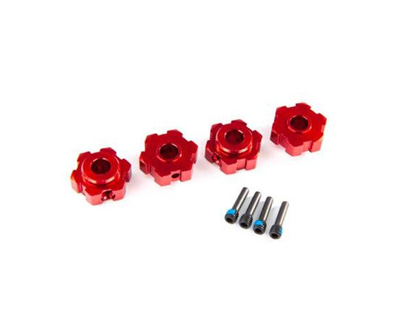 Traxxas Wheel Hex Hubs - Aluminum (Red-Anodized) (4)