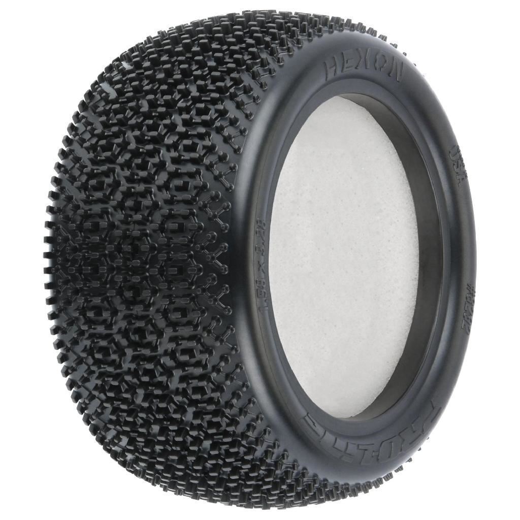 Proline 1/10 Hexon Z4 Rear 2.2In Carpet Buggy Tires (2)
