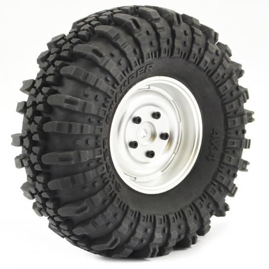 FASTRAX 1:10 CRAWLER SWAMPER 1.9 SCALE WHEEL &#248;118MM TYRE (SILVER)
