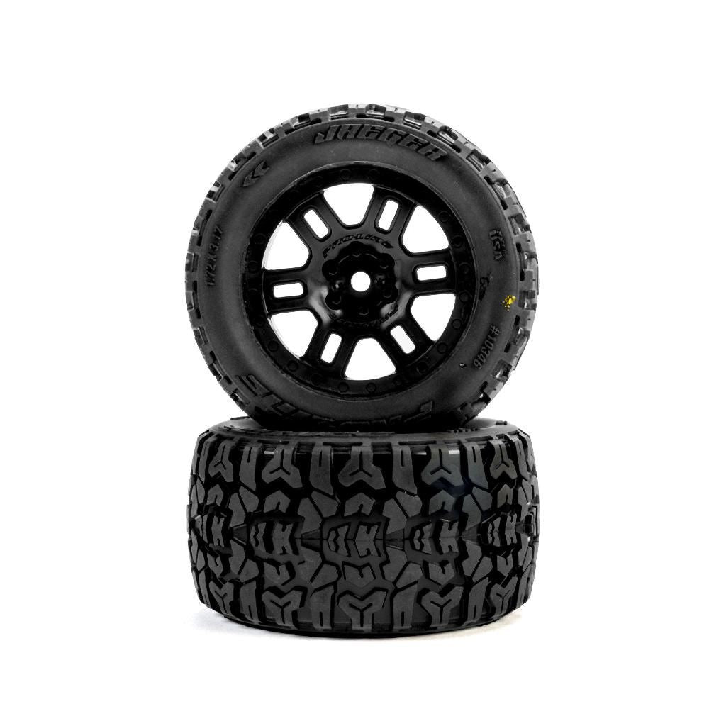 Pro-Line Jaeger Front/Rear Mt Tires Mtd 12Mm Black Split Six (2): Arr