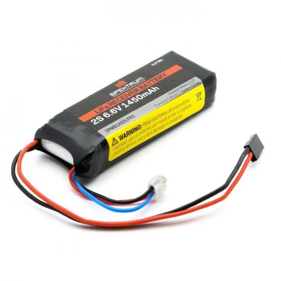 Spektrum 1450mAh 2S 6.6V Li-Fe Receiver Battery (SPMB1450LFRX)